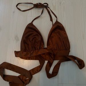 Satin bra top
